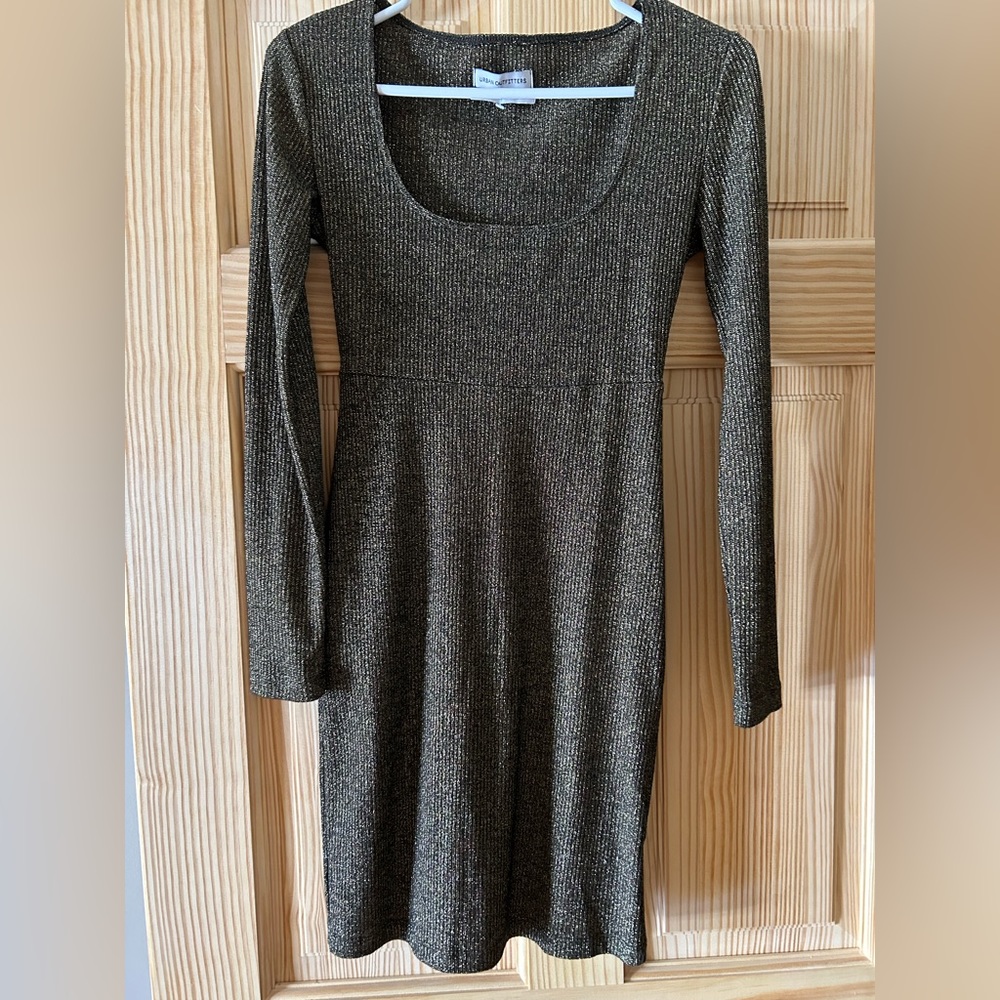 Urban outfitters gold party mini dress